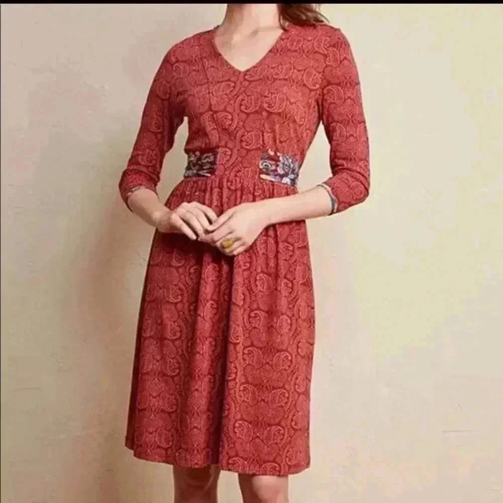 Matilda Jane Ariana Paisley Tie Midi Boho Dress